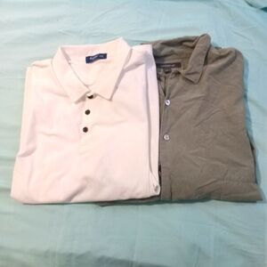 🤍💚 NWOT Aiyino Men's Polo (1) Croft & Barrow Top (1) Shirts Duo Lot Casual